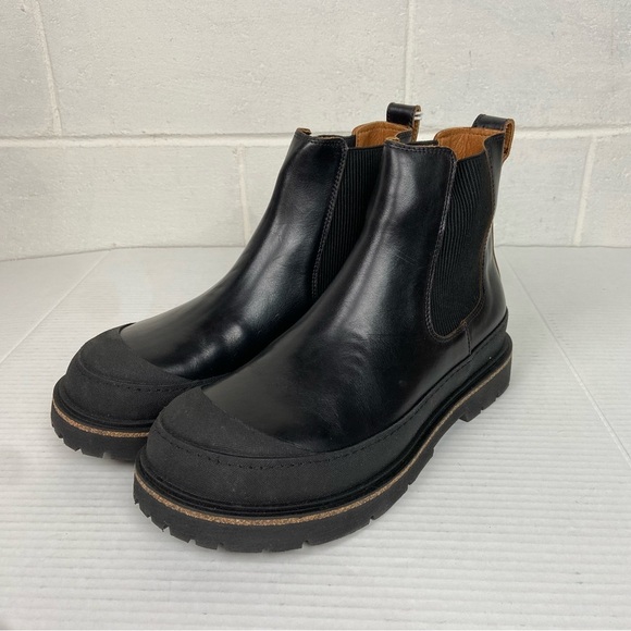 NEW BIRKENSTOCK Prescott Slip On Boots Men Oiled Leather - Black EU 46 13-13.5 - Picture 5 of 13